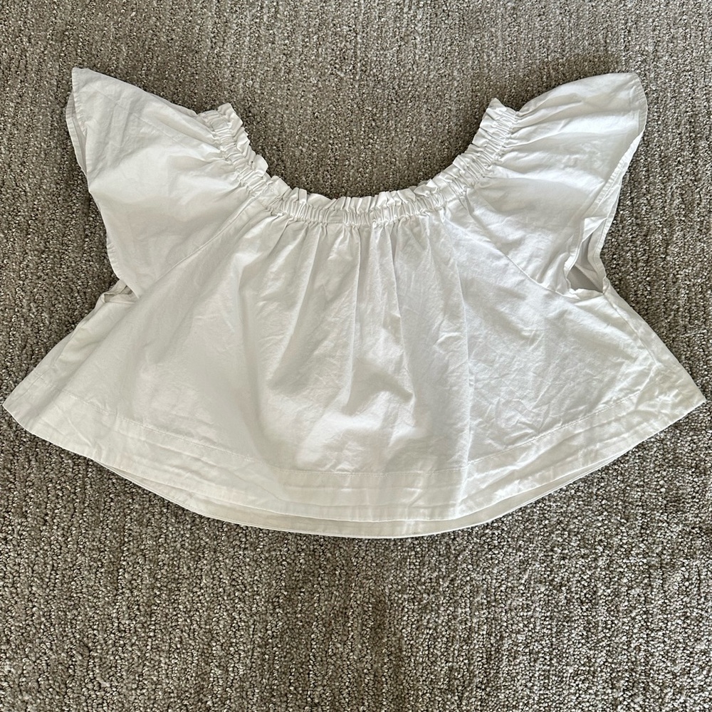 Aritzia Wilfred Off The Shoulder White Crop
Blouse Size XS